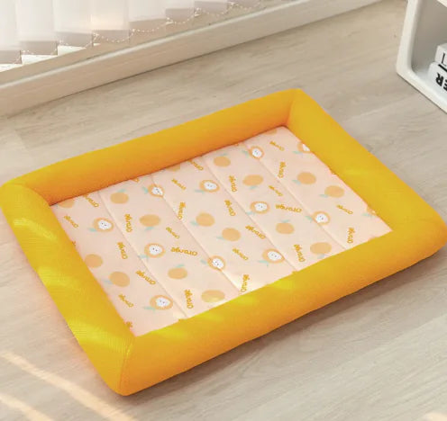 Pet Cooling Sandwich Dog Mat in use