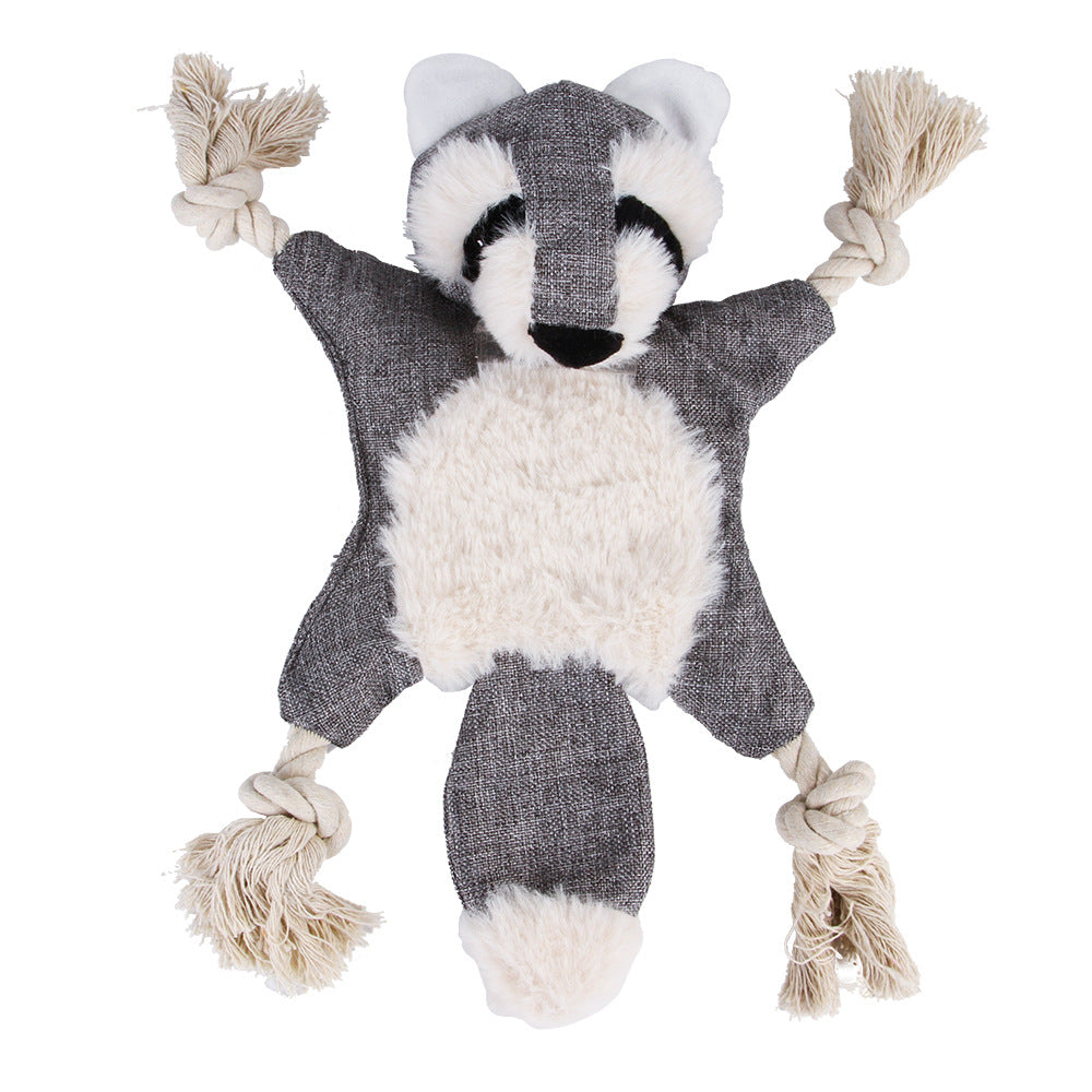New Plush Squeaky Dog Toy - Realistic Fox & Squirrel