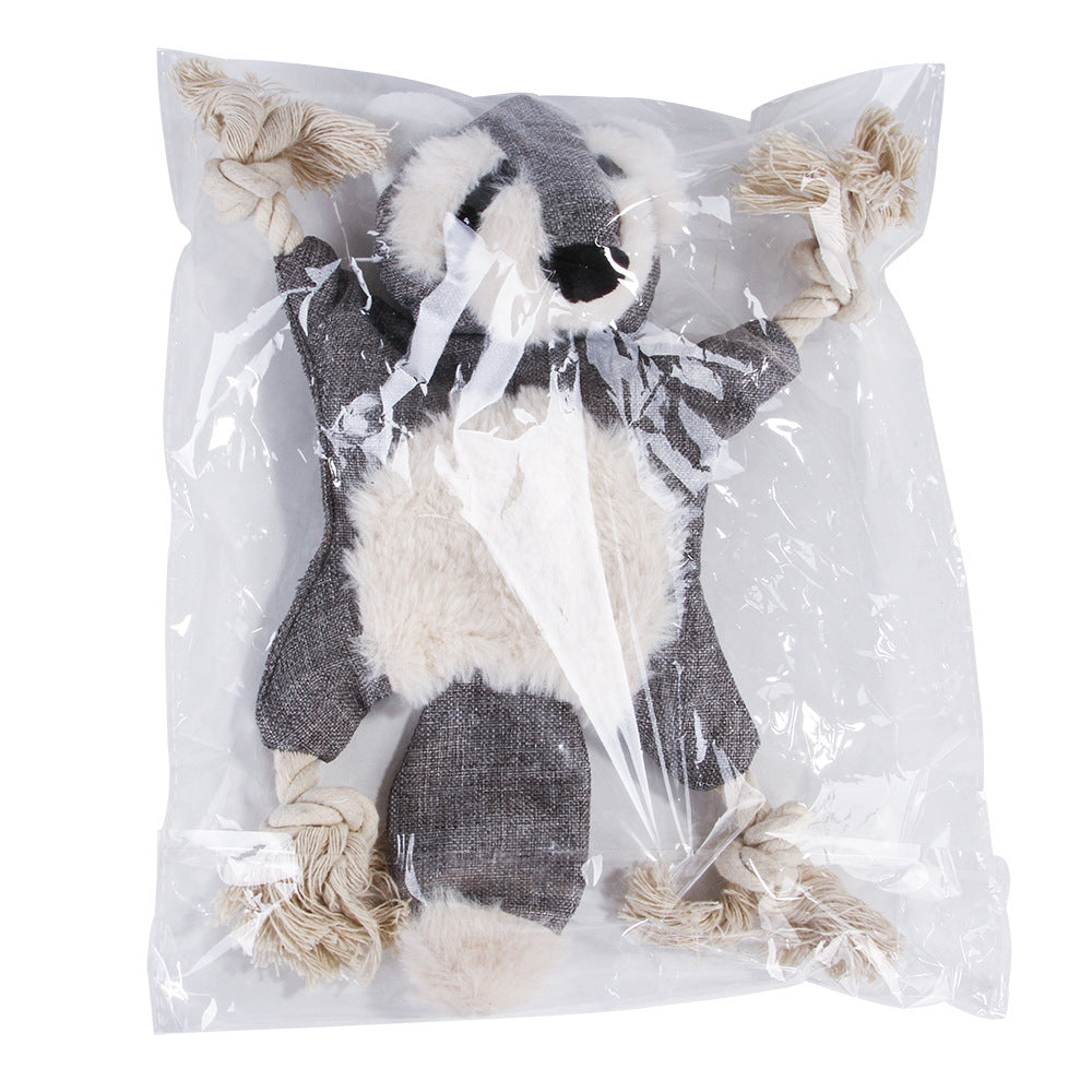 New Plush Squeaky Dog Toy - Realistic Fox & Squirrel