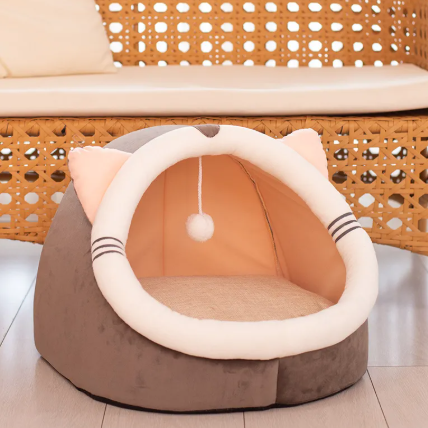 Plush Cat & Dog Bed