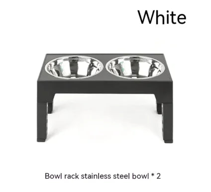 Adjustable Elevated Slow Feeder Dog Bowl in use