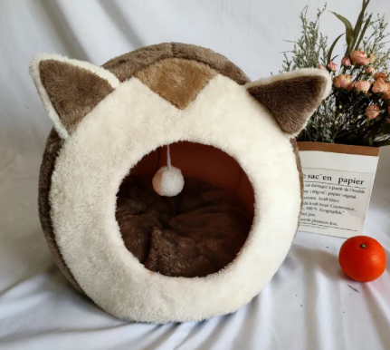Plush Cat & Dog Bed